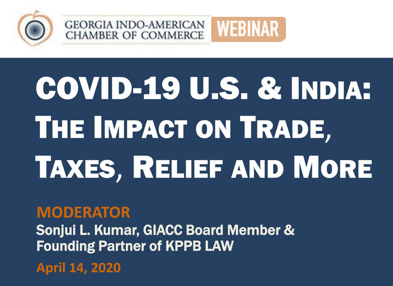 COVID-19 U.S. & India webinar flyer